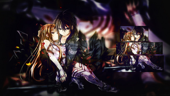 Обои картинки фото аниме, sword art online, мастера, меча, онлайн