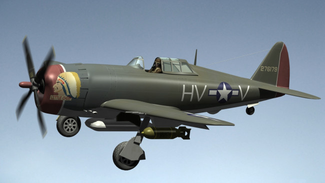 Обои картинки фото авиация, 3д, рисованые, v-graphic, полет, самолет