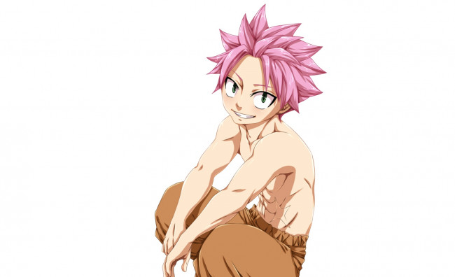Обои картинки фото аниме, fairy tail, нацу
