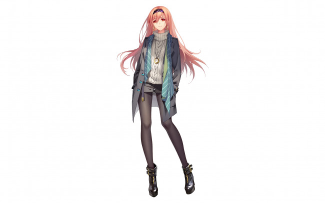 Обои картинки фото аниме, unknown,  другое, взгляд, девушка, фон