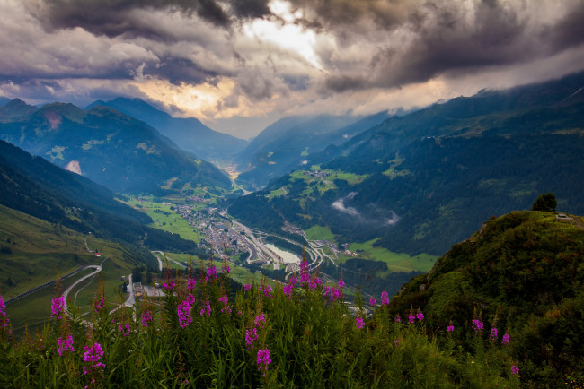 Обои картинки фото природа, горы, далина