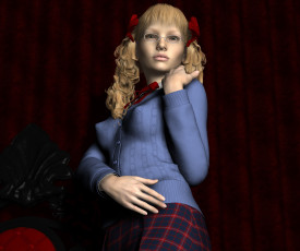 Картинка 3д+графика люди+ people фон взгляд девушка