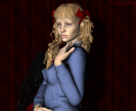 Картинка 3д+графика люди+ people фон взгляд девушка