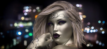 Картинка 3д+графика фантазия+ fantasy девушка фон взгляд