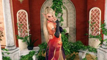 Картинка 3д+графика эльфы+ elves взгляд фон эльфийка