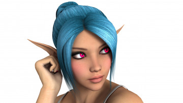 Картинка 3д+графика эльфы+ elves взгляд фон эльфийка