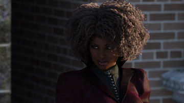 Картинка 3д+графика портрет+ portraits девушка взгляд фон