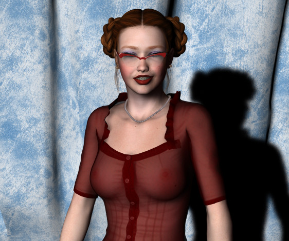 Обои картинки фото 3д графика, люди , people, взгляд, фон, девушка