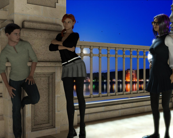 Обои картинки фото 3д графика, люди , people, девушки, фон, взгляд