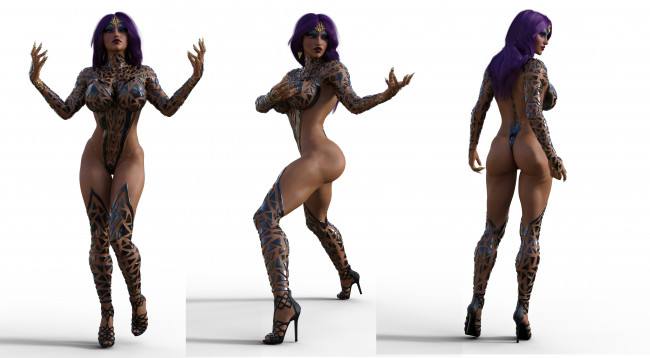 Обои картинки фото 3д графика, фантазия , fantasy, девушки, взгляд, фон