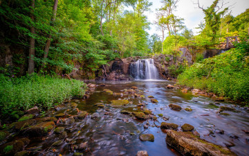 Картинка природа водопады поток