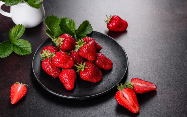 Обои картинки фото еда, клубника,  земляника