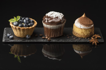 Картинка еда пирожные +кексы +печенье капкейки кексы отражение анис