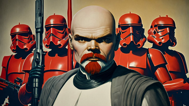 Обои картинки фото рисованное, кино,  мультфильмы, нейросети, графика, нейроарт, ai, art, нейронные, сети, рисунки, нейро, искусство, ленин, звездные, войны