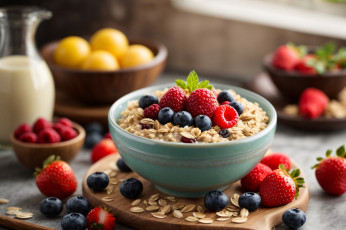 Картинка 3д+графика еда- food овсянка