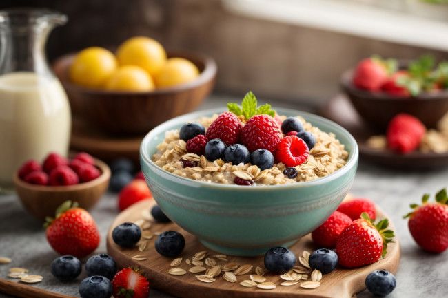 Обои картинки фото 3д графика, еда-, food, овсянка