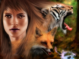 обоя nature, woman, разное, компьютерный, дизайн