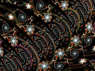Картинка 3д графика fractal фракталы узор тёмный фрактал