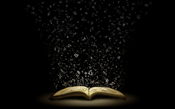 Картинка 3д графика другое тёмный буквы книга