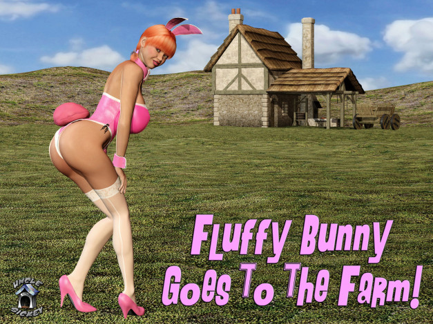 Обои картинки фото 3д, графика, people, люди, туфли, дом, зайка