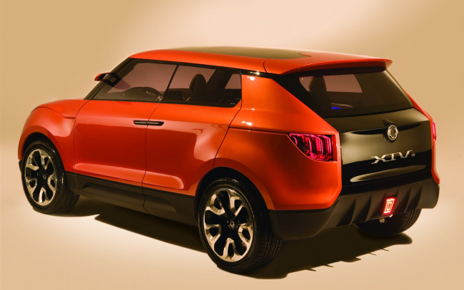 Обои картинки фото ssangyong, xiv, concept, 2011, автомобили, ssang, yong, красный, авто