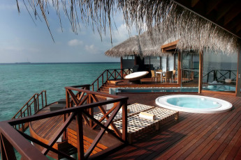 Картинка мальдивы интерьер веранды террасы балконы море дом