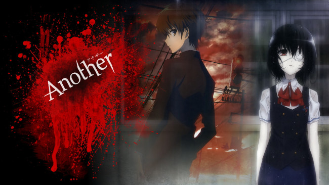 Обои картинки фото аниме, another, мальчик, девушка