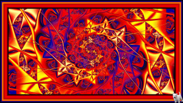 Картинка 3д графика fractal фракталы цвета узор щенок