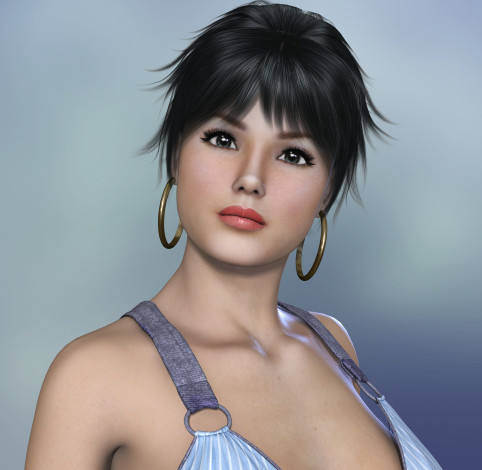 Обои картинки фото 3д, графика, portraits, портрет, взгляд