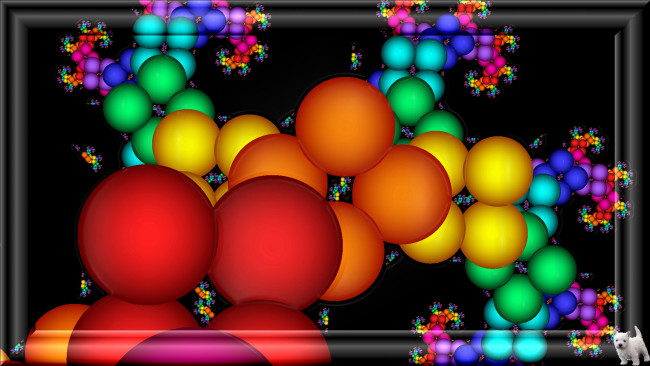 Обои картинки фото 3д, графика, fractal, фракталы, щенок, узор, цвета