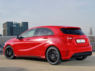 обоя автомобили, mercedes-benz, posaidon, a, 45, amg, w176, 2014г, красный