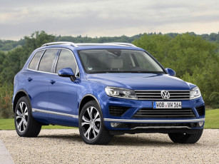 обоя автомобили, volkswagen, 2014г, tdi, touareg, v6, синий