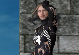 Картинка 3д+графика люди+ people девушка фон взгляд