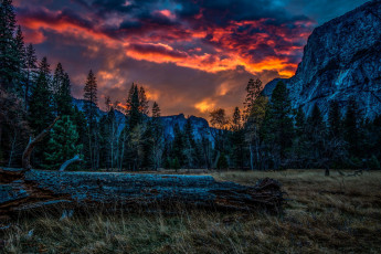 Картинка природа горы yosemite national park закат облака