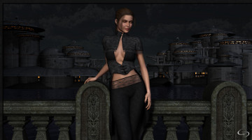 Картинка 3д+графика люди+ people фон взгляд девушка