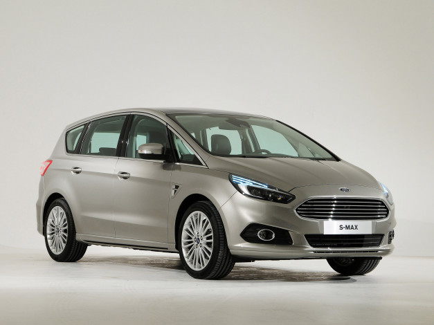 Обои картинки фото автомобили, ford, s-max, 2015г, серый