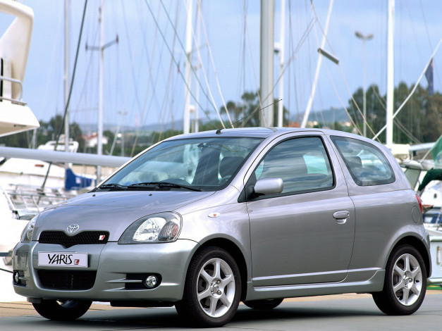 Обои картинки фото автомобили, toyota, yaris, t-sport, серый