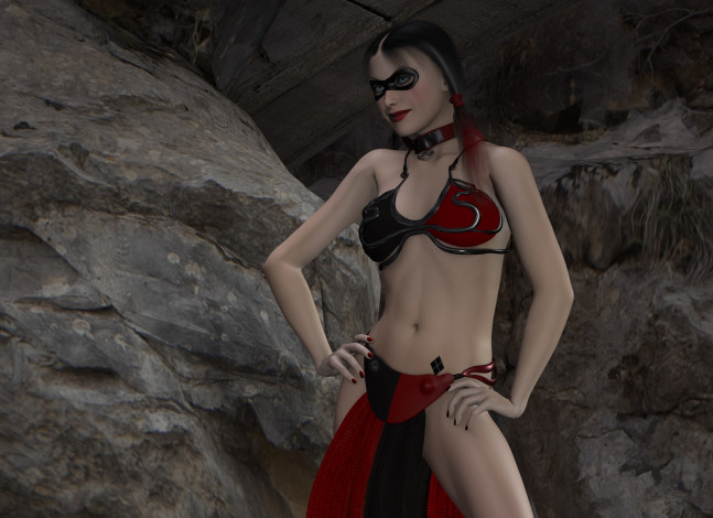 Обои картинки фото 3д графика, люди , people, взгляд, фон, девушка