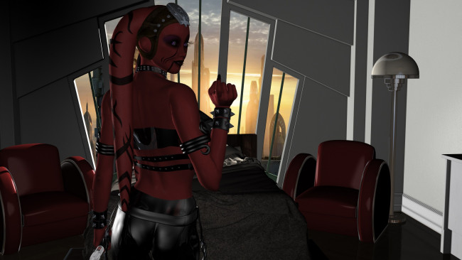 Обои картинки фото 3д графика, существа , creatures, свет, цвет, линии, спираль