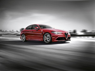 обоя автомобили, alfa romeo, quadrifoglio, giulia, красный, 2016г, 952, alfa, romeo