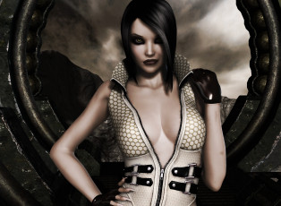 Картинка 3д+графика фантазия+ fantasy фон взгляд девушка