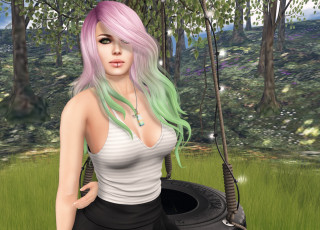 Картинка 3д+графика люди+ people фон взгляд девушка