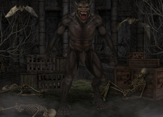 Картинка 3д+графика существа+ creatures существо скелеты