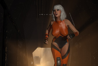 обоя 3д графика, люди , people, блондинка, фон, взгляд, девушка