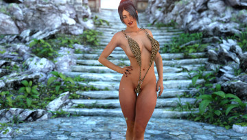 Картинка 3д+графика люди+ people фон взгляд девушка