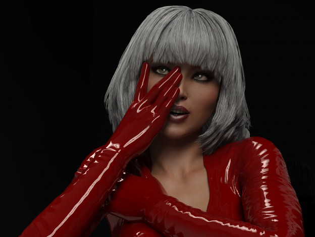 Обои картинки фото 3д графика, портрет , portraits, фон, взгляд, девушка