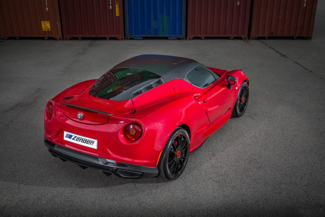 Обои картинки фото автомобили, alfa romeo, 2015г, alfa, romeo, 4c, 960, zender, красный