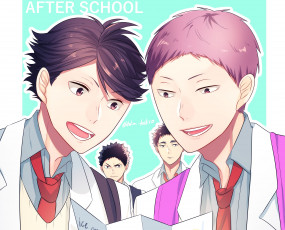 Картинка аниме haikyuu парни волейбол