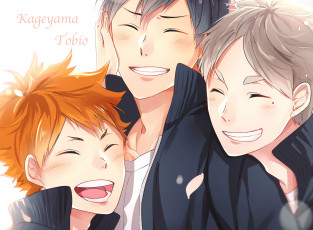 Картинка аниме haikyuu парни волейбол