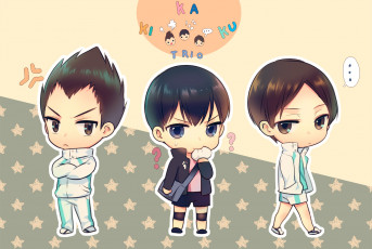 Картинка аниме haikyuu парни волейбол